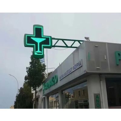 IP65 Outdoor P10 Led Farmacia Cross Display Led Billboard Sign Full Color