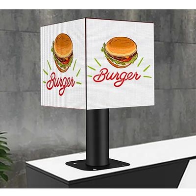 Display LED commerciale a cubo magico IP31 con armadio sigillato in ferro e scansione 1/32s