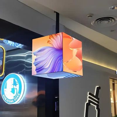 Commerciale HD IP31 5 lati LED Magic Cube Display con armadio in ferro personalizzato